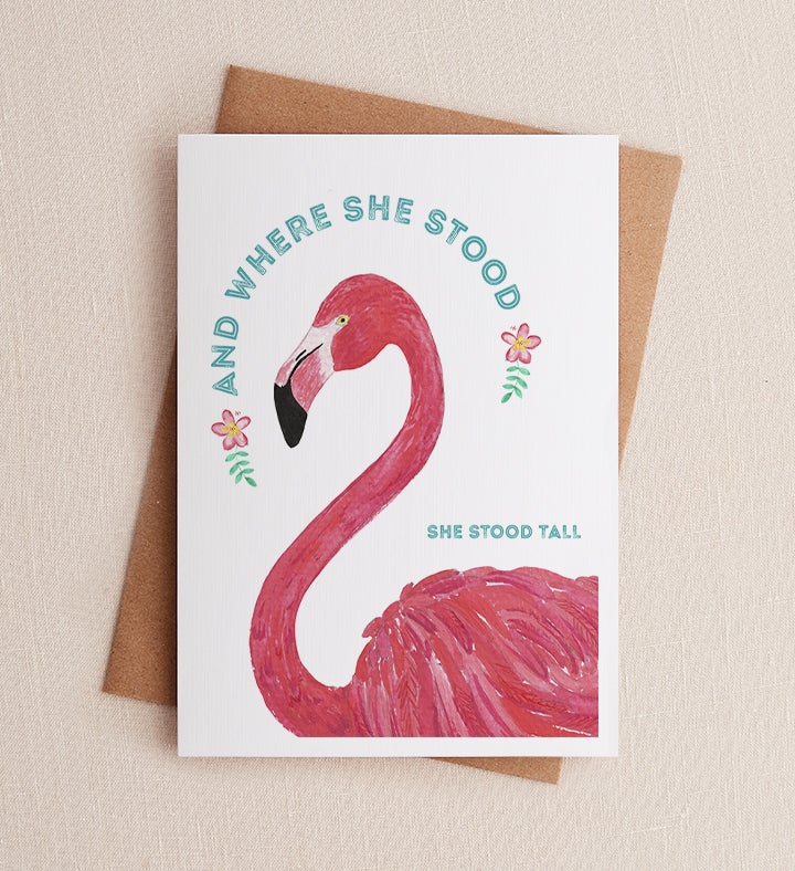 She Stood Tall Sympathy Greeting Card