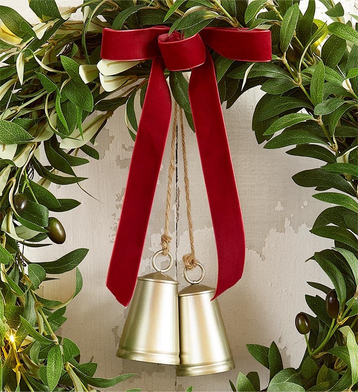 Eucalyptus Country Bells Wreath with Lights- 20”