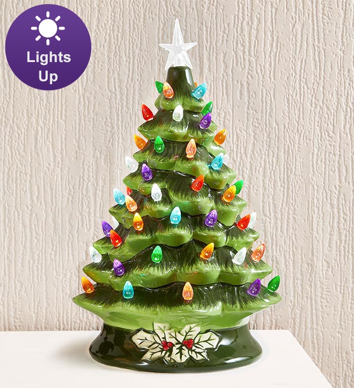 Vintage Lighted Christmas Tree