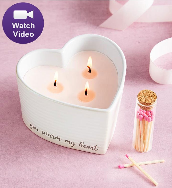 Heart Shaped Message Candle Heart Shaped Message Candle