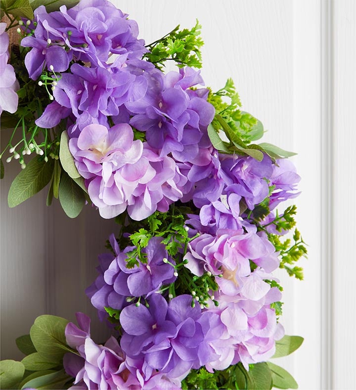 爆買い 英語 Spring Bliss Hydrangea Wreath- 24” | 1800Flowers.com テープ・マスキングテープ