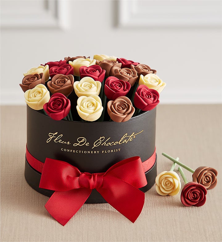 Fleur De Chocolate® Belgian Chocolate Roses – Love and Romance