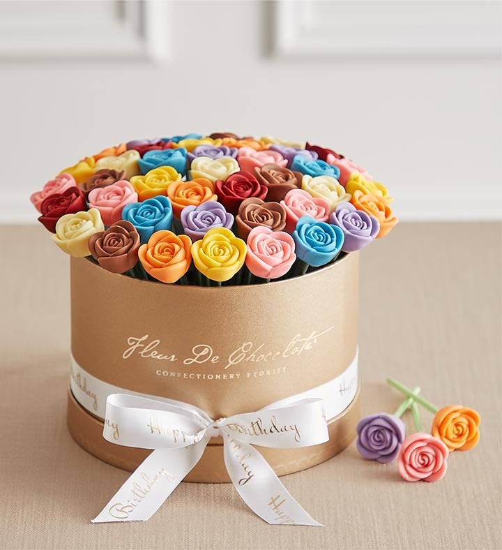 Fleur De Chocolate® Belgian Chocolate Roses – Birthday Wishes