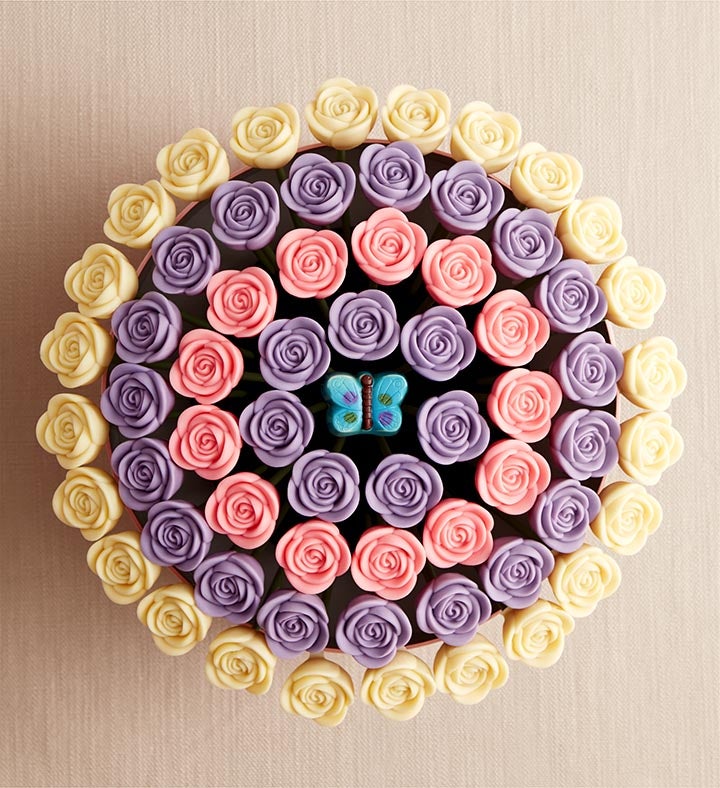 Fleur De Chocolate® Belgian Chocolate Roses – Springtime Blooms
