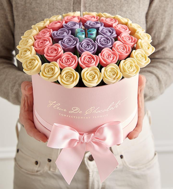 Fleur De Chocolate® Belgian Chocolate Roses – Springtime Blooms