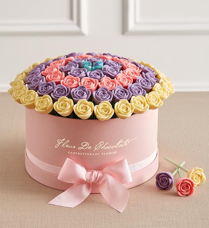 Fleur De Chocolate® Belgian Chocolate Roses - Butterfly Blooms