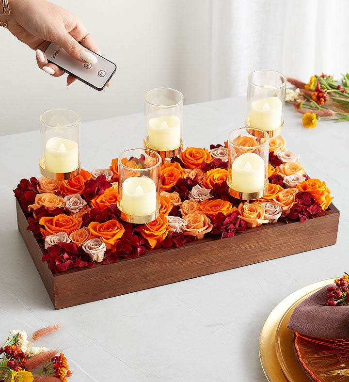 Magnificent Roses® Preserved Autumn Centerpiece