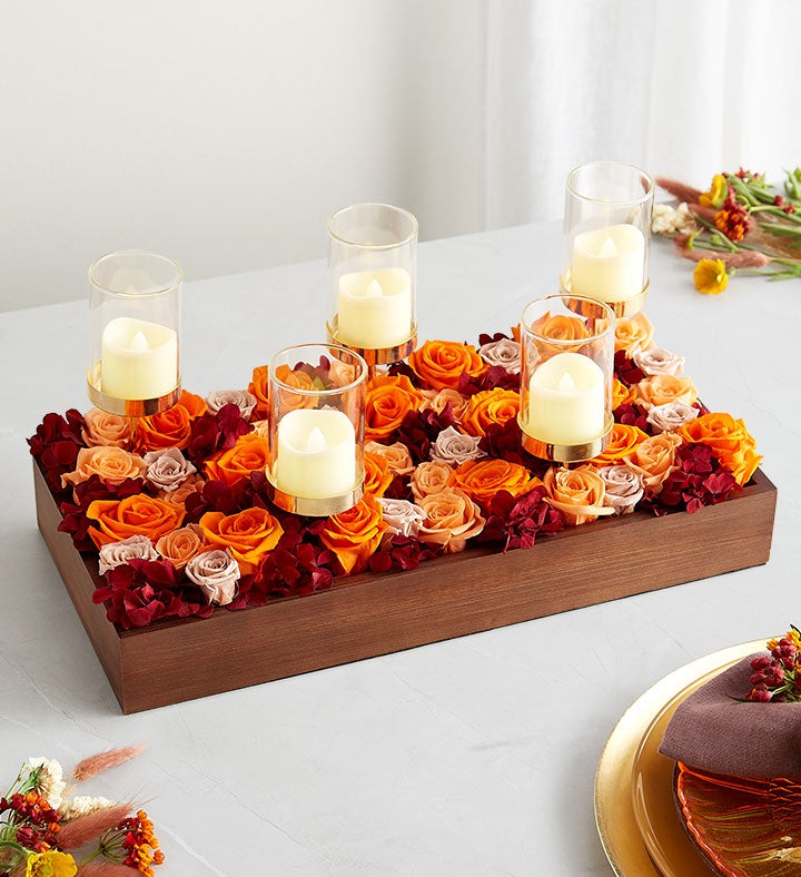 Magnificent Roses® Preserved Autumn Centerpiece