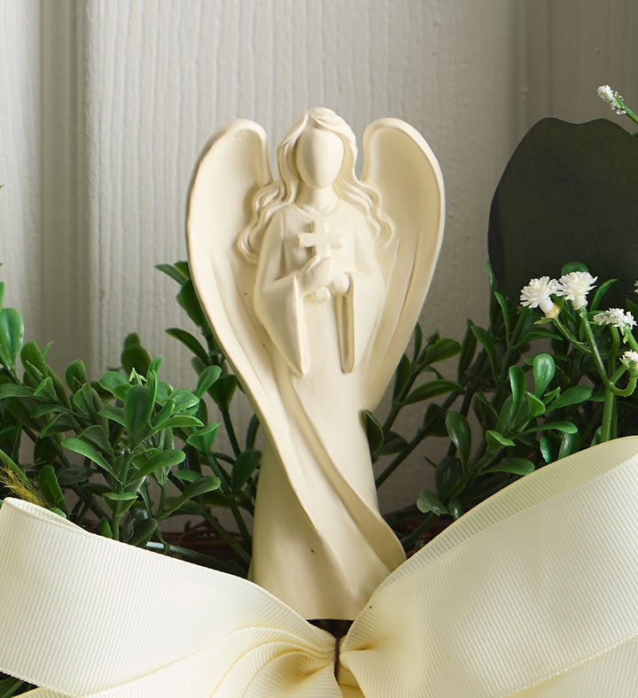 Remembrance Angel Wreath - 18”