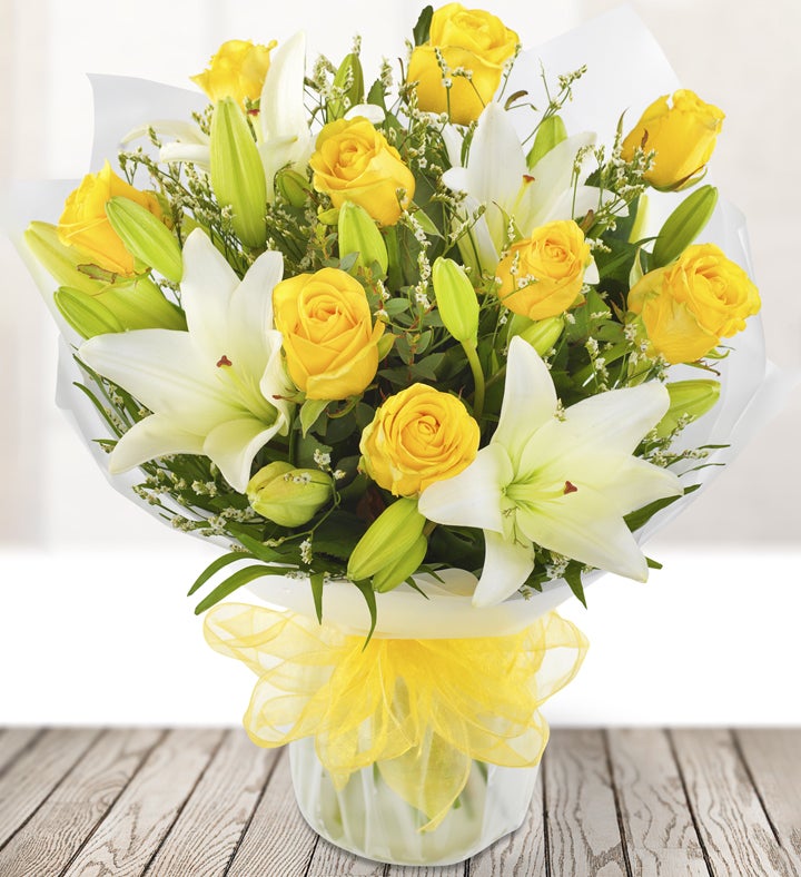 Yellow Rose and Lily