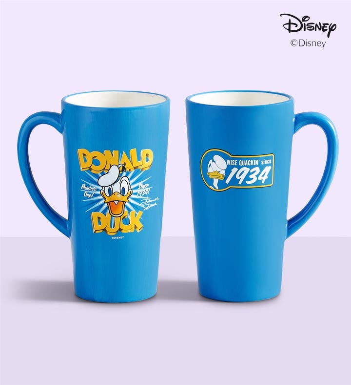 Disney Donald Duck 90th Anniversary Mug With Yellow Roses, 12 Stems
