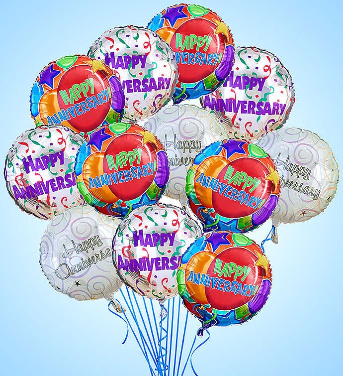 Air-Rangement® - Anniversary Mylar Balloons from 1-800-FLOWERS.COM
