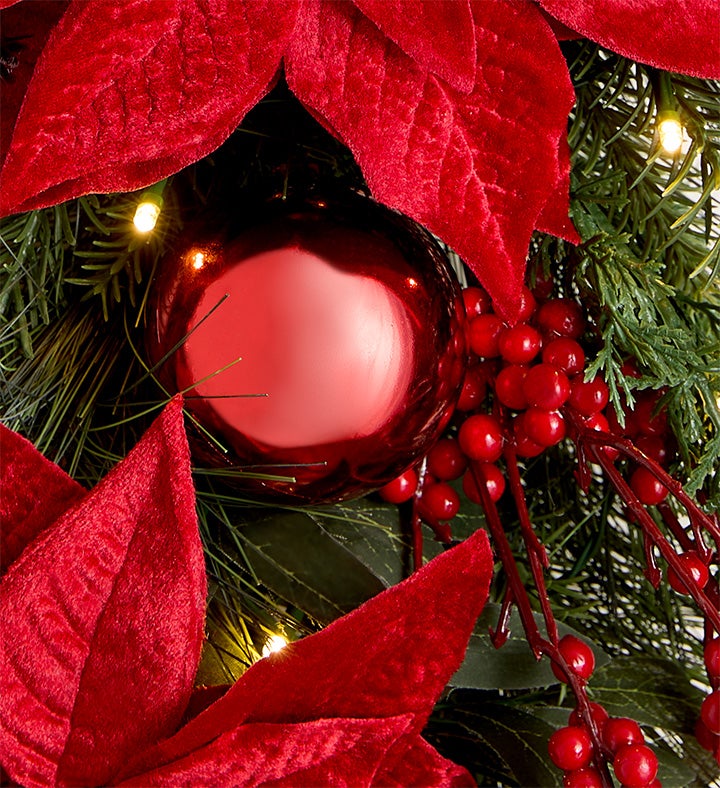 Joyful Poinsettia Wreath