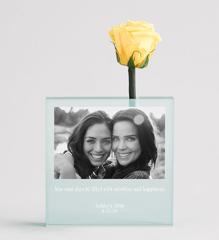Magnificent Roses® Personalized Bud Vase for Celebration
