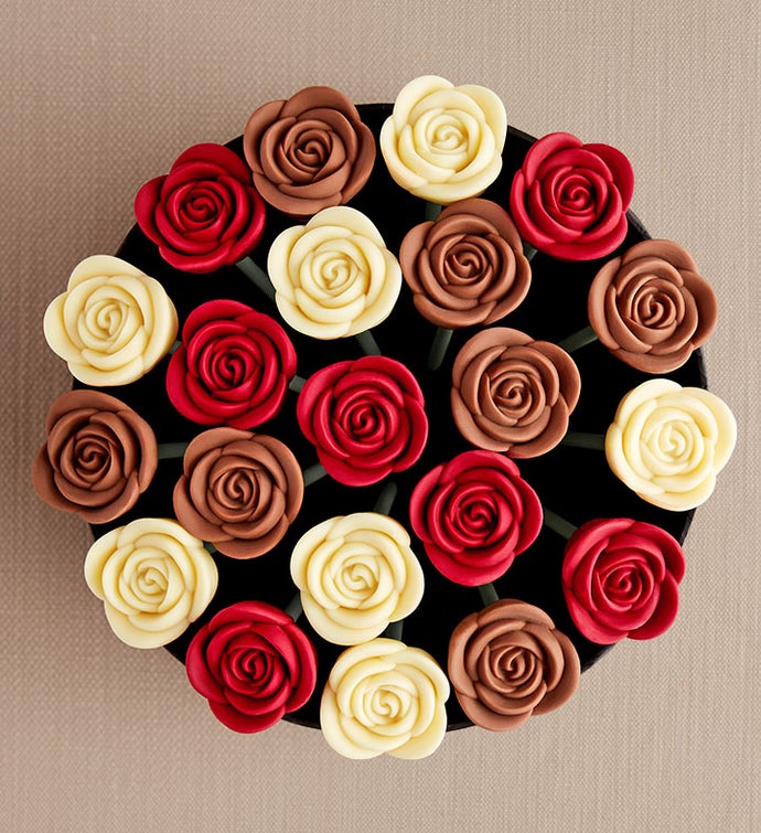 Fleur De Chocolate® Belgian Chocolate Roses - Festive Christmas