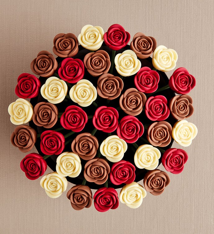 Fleur De Chocolate® Belgian Chocolate Roses - Festive Christmas