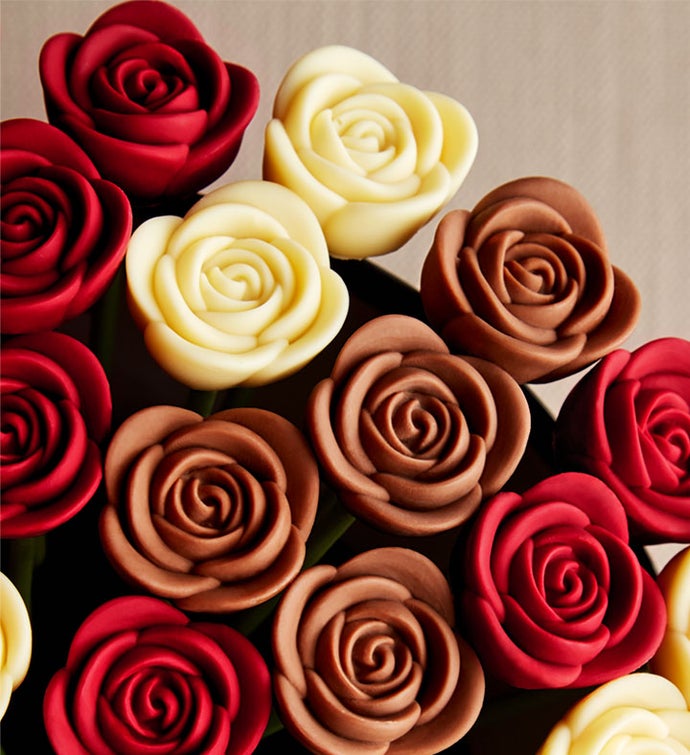 Fleur De Chocolate® Belgian Chocolate Roses - Festive Christmas