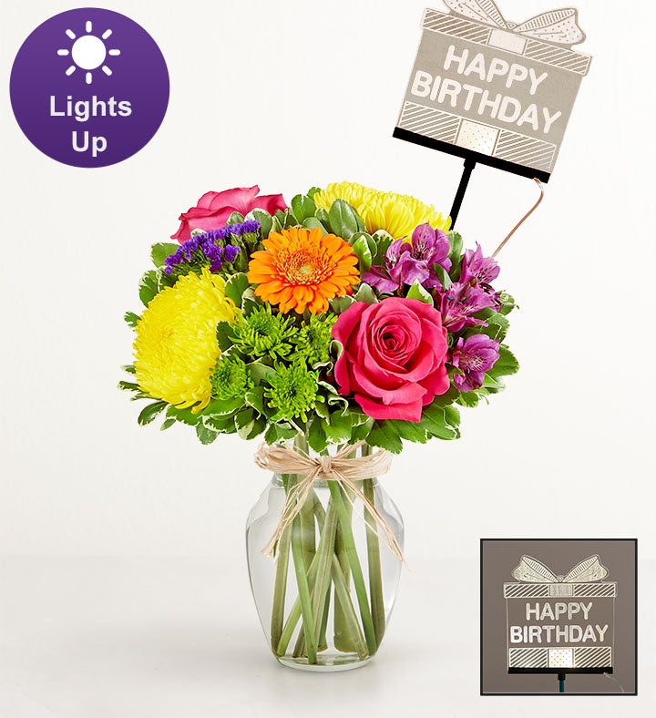 Fields of Europe® Celebration with Happy Birthday LED Pick