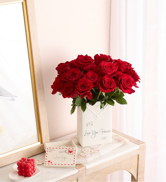 Signed with Love Red Roses