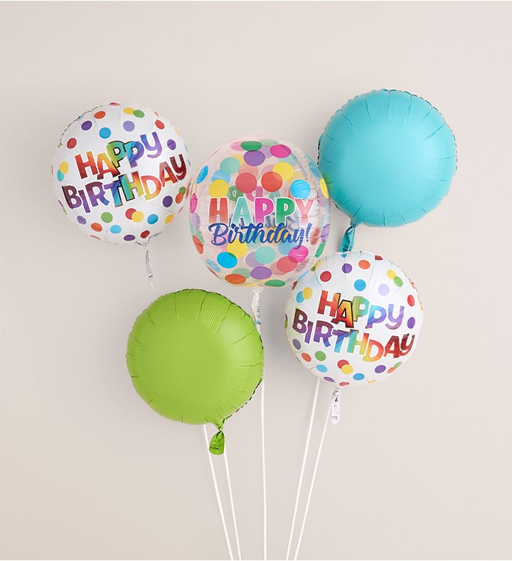 Happy Birthday Orbz Balloon Arrangement
