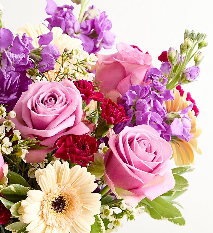 akiko.love Alluring Beauty™ Bouquet | Purple & Peach Roses | 1800Flowers