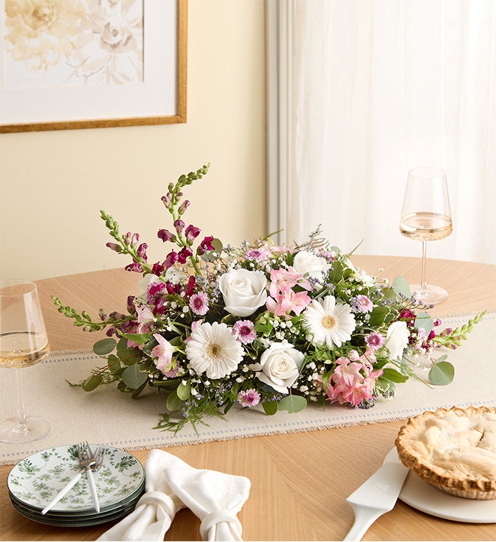 Romantic Blush™ Centerpiece | 1800Flowers