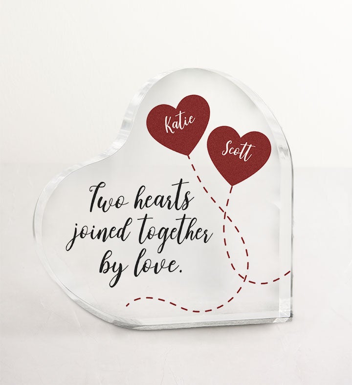 Forever Us Bouquet with Personalized Photo Heart Keepsake