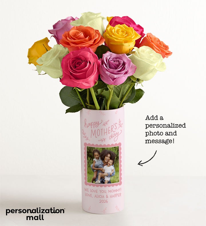 Mother’s Day Memories Bouquet with Personalized Photo Vase