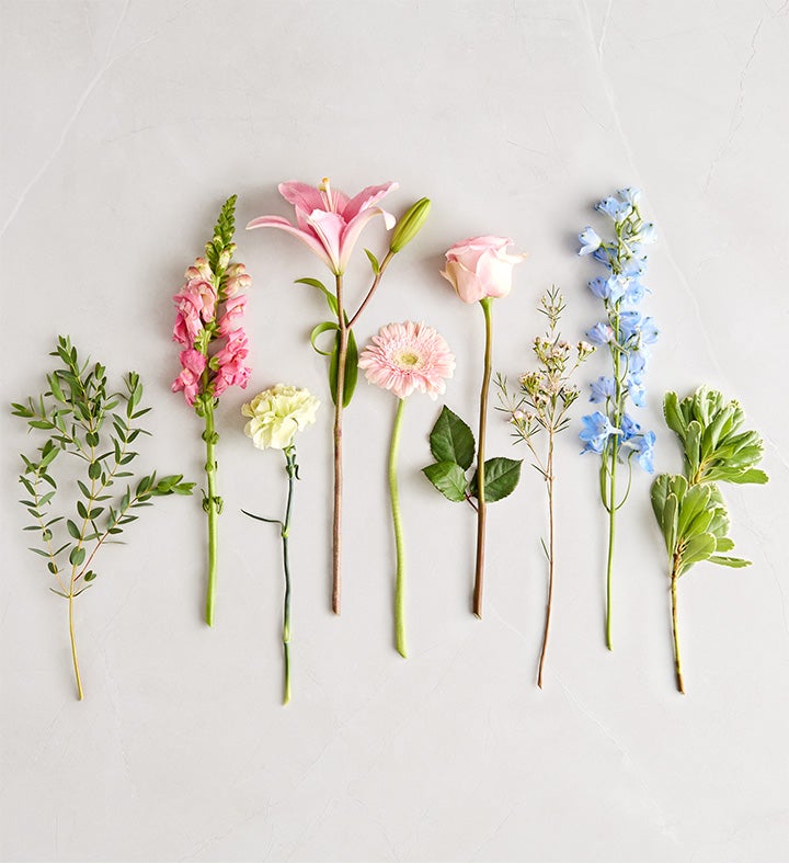 Watercolor Skies™ Delphinium Centerpiece | 1800Flowers