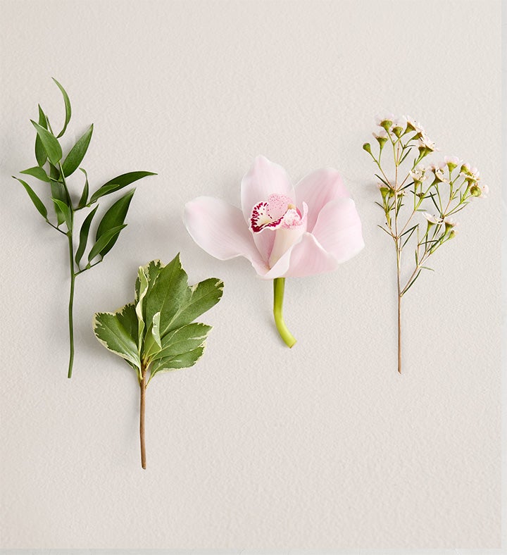 Pink Cymbidium Orchid Corsage and Boutonniere