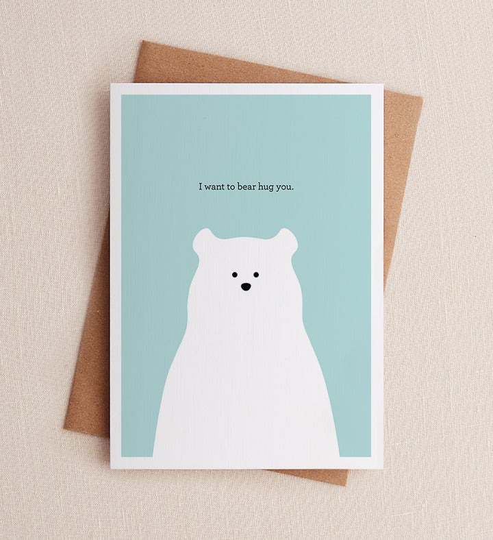 Bear Hug Just Because Greeting Card