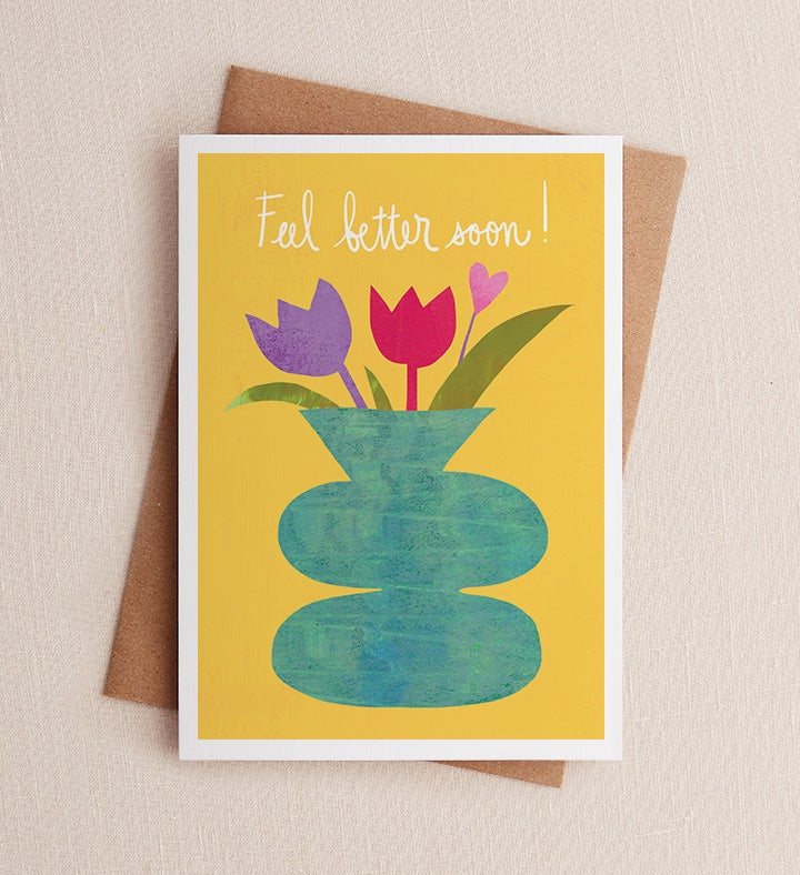 Feel Better Floral Just Because Greeting Card