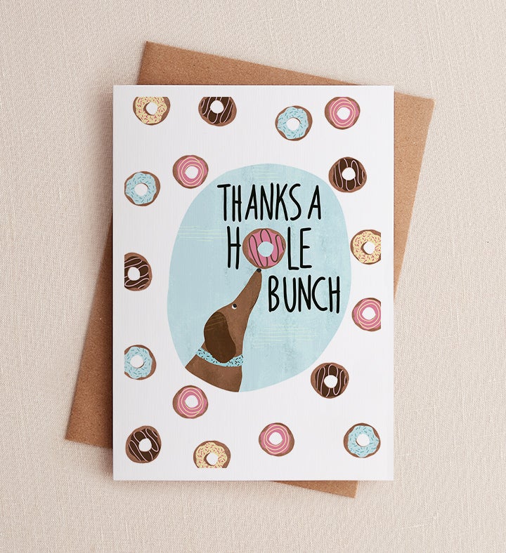 Thanks A Hole Bunch Thank You Greeting Card