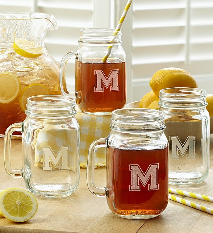 Personalized Mason Jars Set of 4