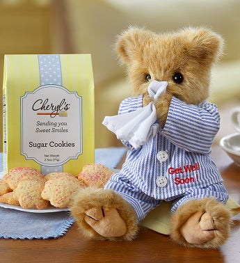 Bearington Get Well Bear with Cheryls Cookies