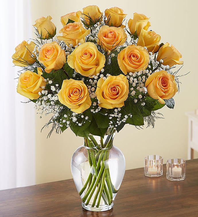 Rose Elegance™ Premium Long Stem Yellow Roses | 1800Flowers - 90021