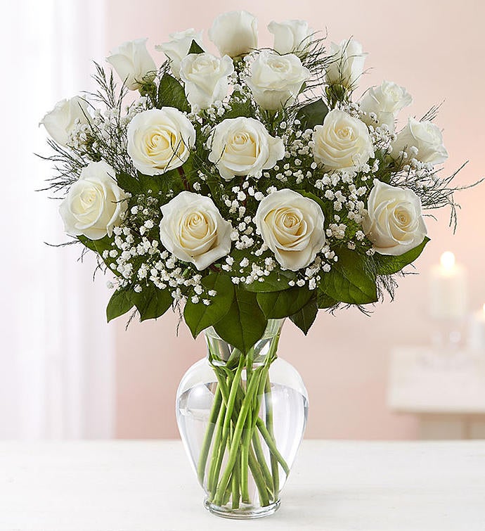 ♧Roseページです♧ Rose Elegance™ Premium Long Stem White Roses | 1800Flowers
