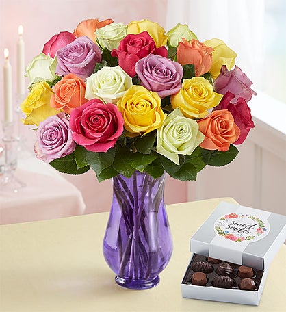 Two Dozen Assorted Roses for Mother’s Day