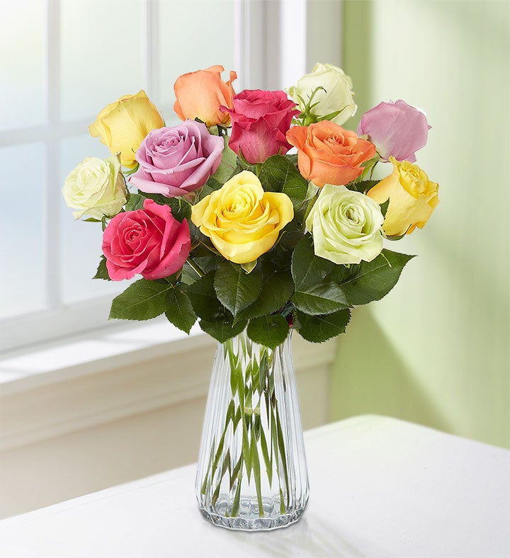 One Dozen Assorted Roses: Starting at $19.99