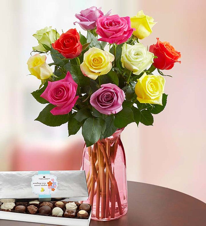One Dozen Assorted Roses 90925