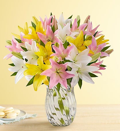 Sweet Spring Lily Bouquet + Free Vase