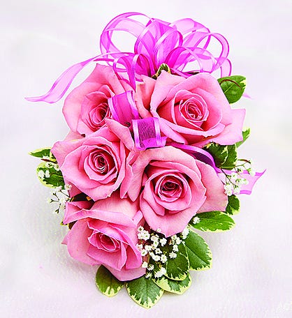 3-Hot Pink Rose Corsage Wristlet - Florist / Flowers Delivered - Allen's  Flower Market