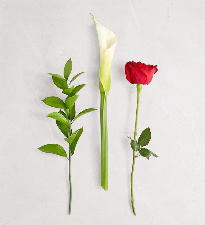Peppermint Twist Rose and Calla Lily Bouquet™