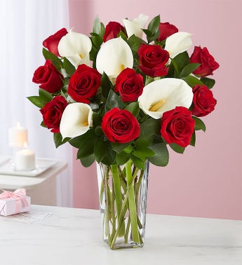 Red Rose  Calla Lily Bouquet