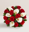 Stunning Red Rose & Calla Lily Bouquet