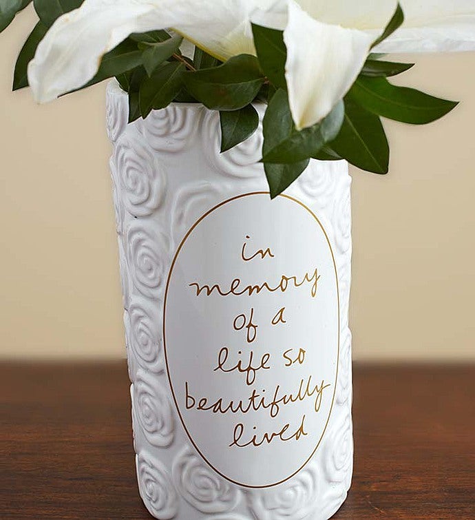 White Rose & Calla Lily Bouquet Sympathy