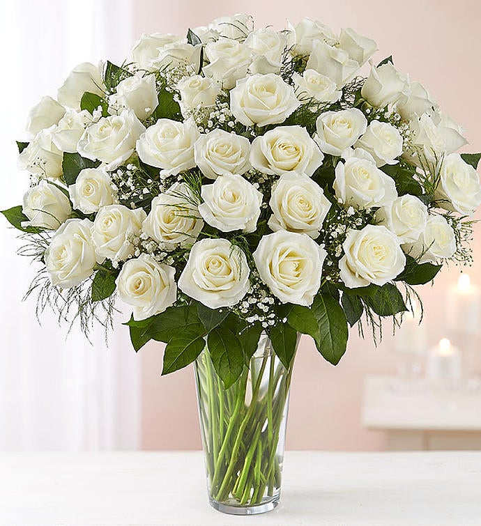 Ultimate Elegance™ Long Stem White Roses | 1800Flowers.com - 98714