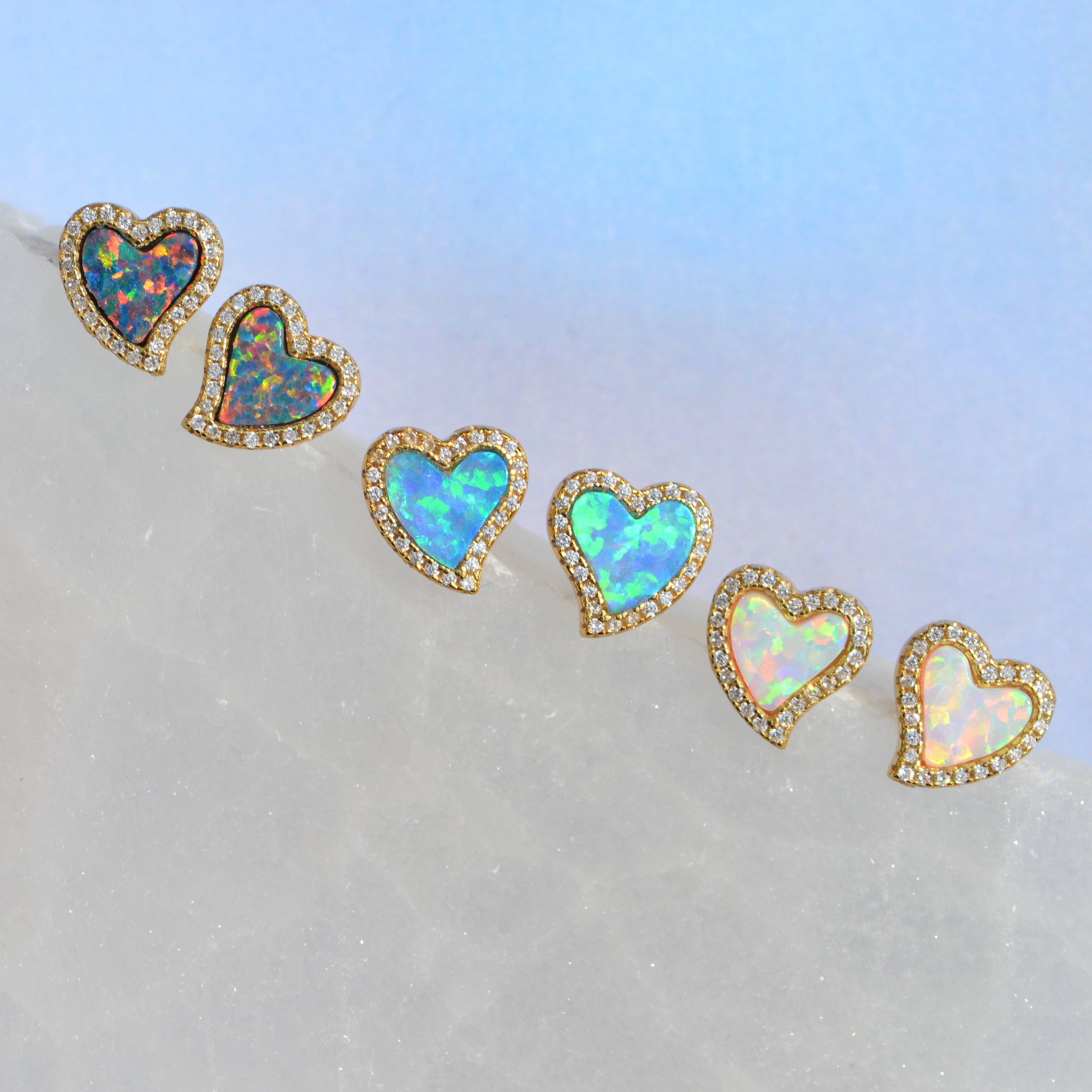 Amore   Heart Studs