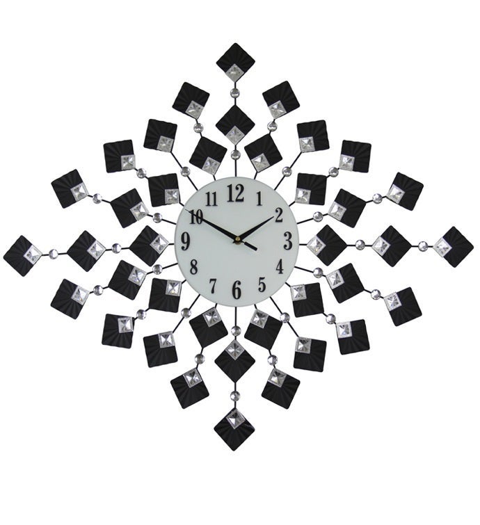 Black Squares Wall Clock