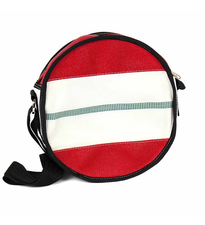 Recycled Fire Hose Circle Crossbody Bag